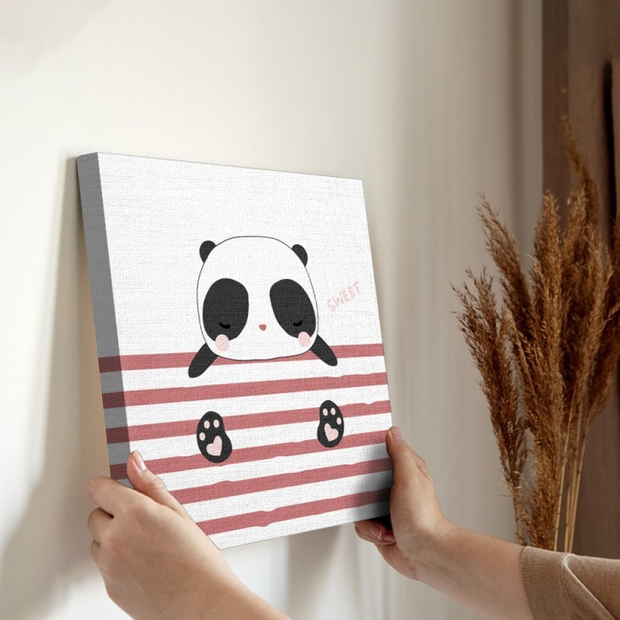 Πίνακας σε καμβά για την διακόσμηση τοίχου με Μικρό panda