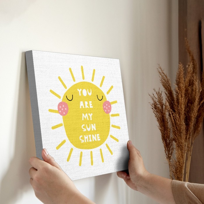 Χαριτωμένος ήλιος σε Πίνακα σε καμβά για την διακόσμηση τοίχου