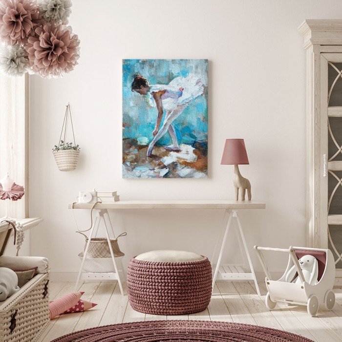 Πίνακας σε καμβά για το σαλόνι με Όμορφη μπαλαρίνα