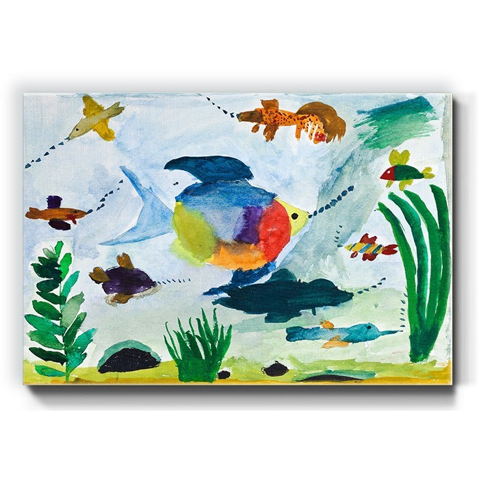 Πίνακας σε καμβά με Χρωματιστά ψάρια 