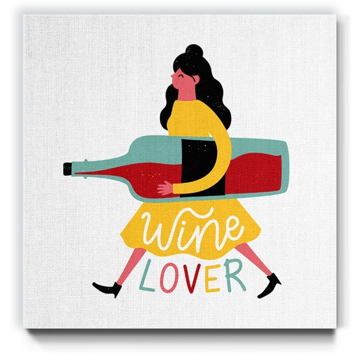 Wine lover σε Πίνακα σε καμβά