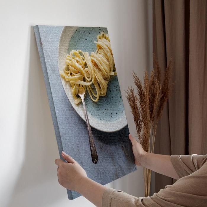 Πιάτο ζυμαρικών σε Πίνακα σε καμβά για την διακόσμηση τοίχου