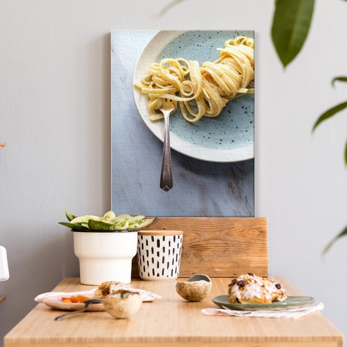 Πιάτο ζυμαρικών σε Πίνακα σε καμβά για το σαλόνι