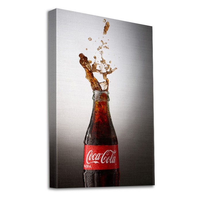 Μπουκάλι Coca Cola σε Πίνακα σε καμβά με τελάρο