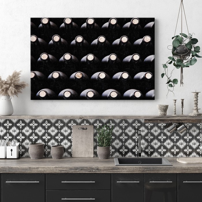 Wine bottles σε Πίνακα σε καμβά για το σαλόνι