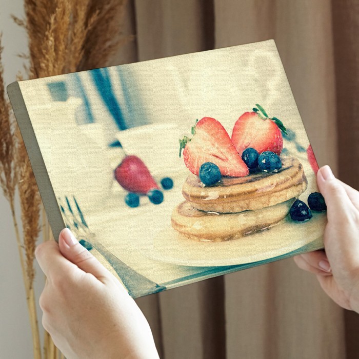 Pancake με φρούτα σε Πίνακα σε καμβά για την διακόσμηση τοίχου