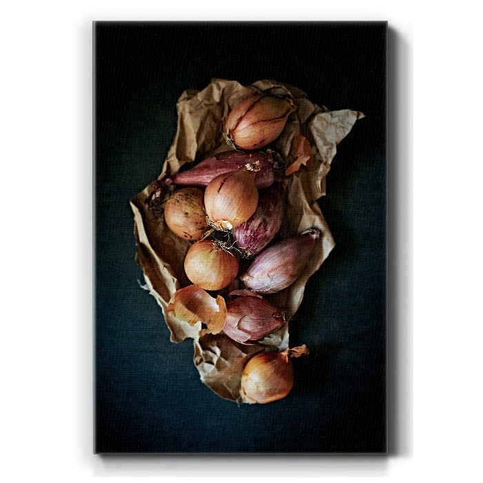 Κρεμμύδια σε Πίνακα σε καμβάΚρεμμύδια σε Πίνακα σε καμβά με τελάρο