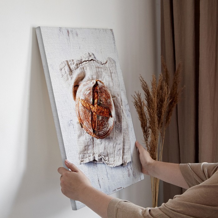 Σπιτικό ψωμί σε Πίνακα σε καμβά για την διακόσμηση τοίχου