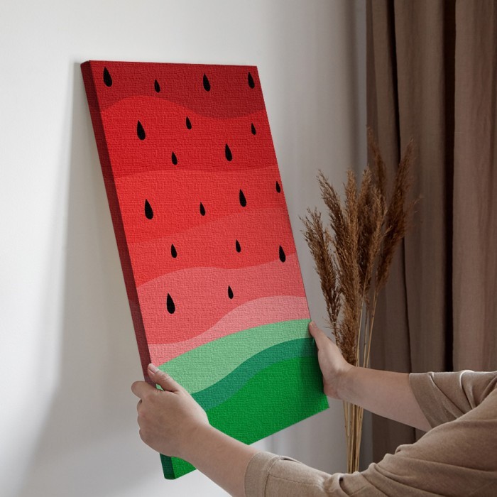 Illustration Watermelon σε Πίνακα σε καμβά για την διακόσμηση τοίχου
