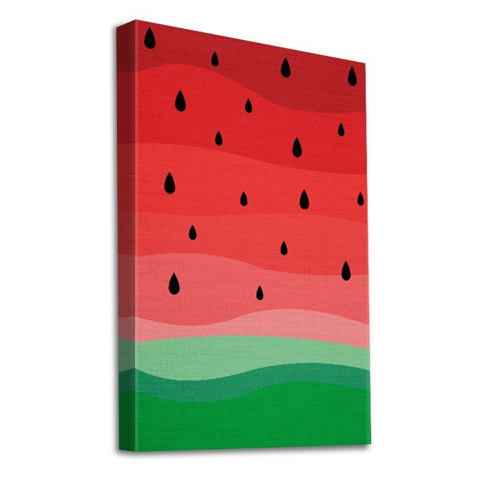 Illustration Watermelon σε Πίνακα σε καμβά με τελάρο