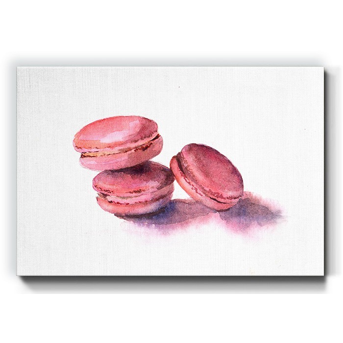 Ρόζ macarons σε Πίνακα σε καμβά