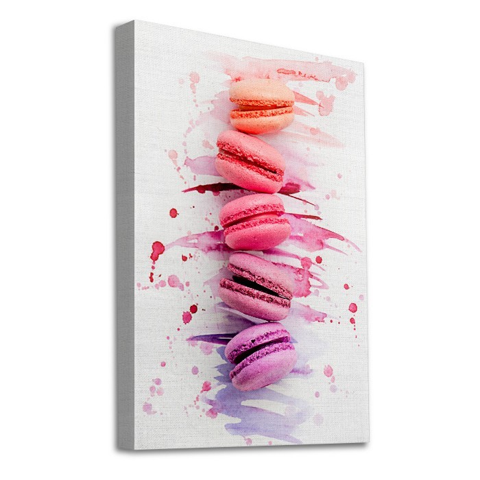 Πίνακας σε καμβά με τελάρο «Colorful macarons»