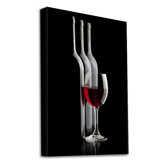 Πίνακας σε καμβά με τελάρο «Bottle of Red Wine»