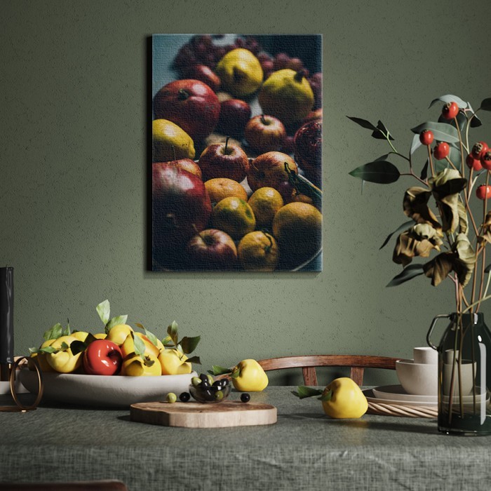 Πίνακας σε καμβά για το σαλόνι με Φρέσκα φρούτα
