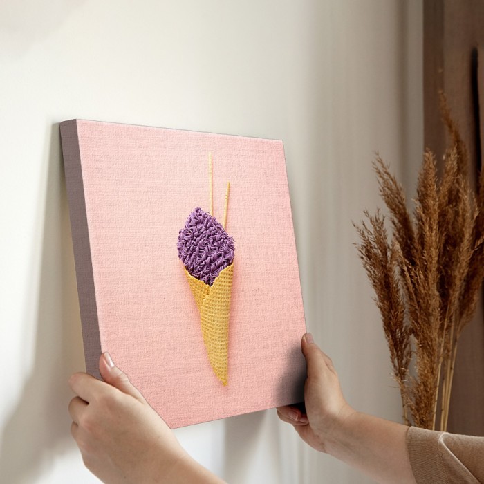 Πίνακας σε καμβά για την διακόσμηση τοίχου με Noodle σε χωνάκι