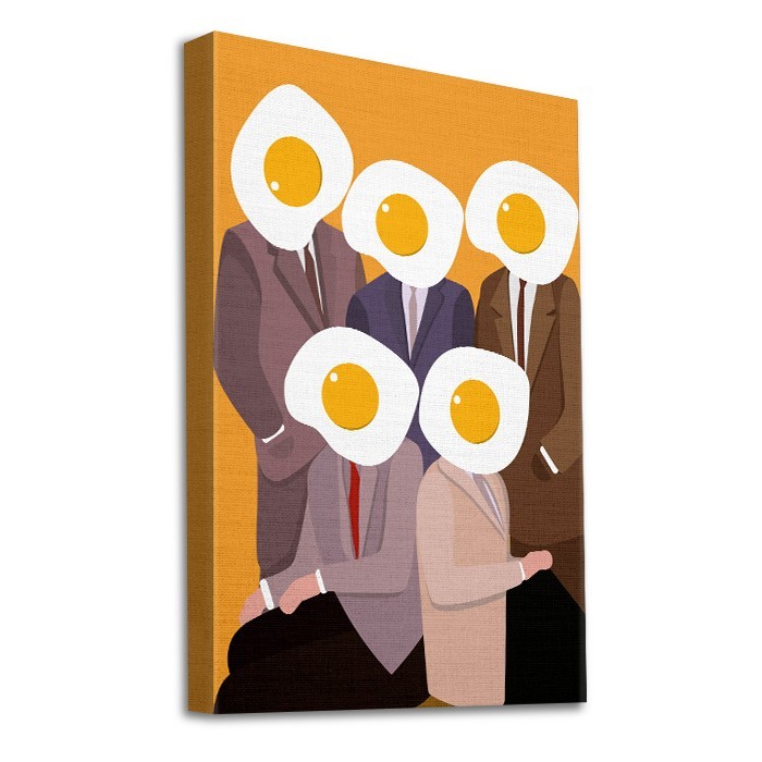 Πίνακας σε καμβά με τελάρο «Eggs on the head»