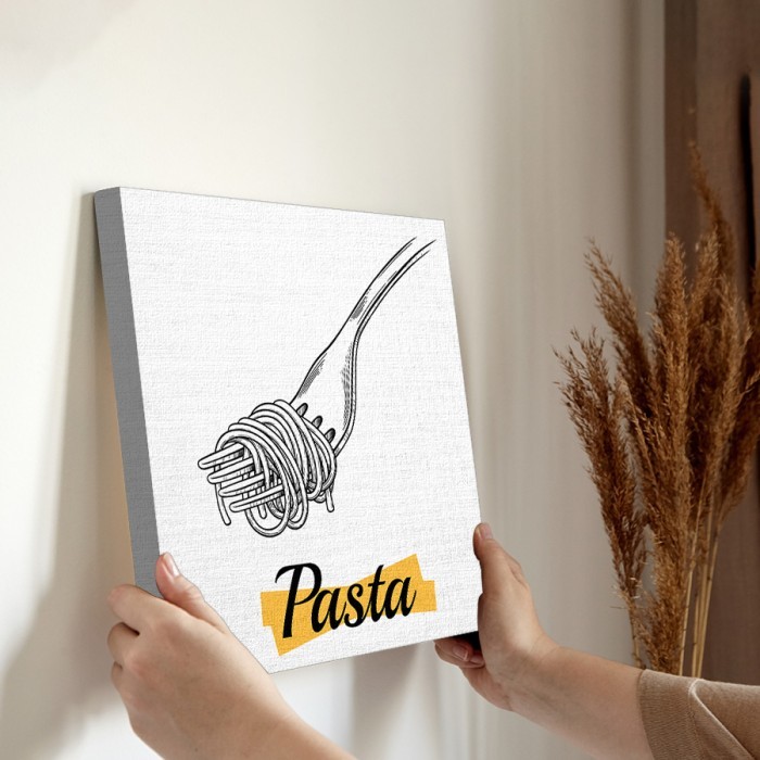 Πίνακας σε καμβά για την διακόσμηση τοίχου «Illustration pasta art»