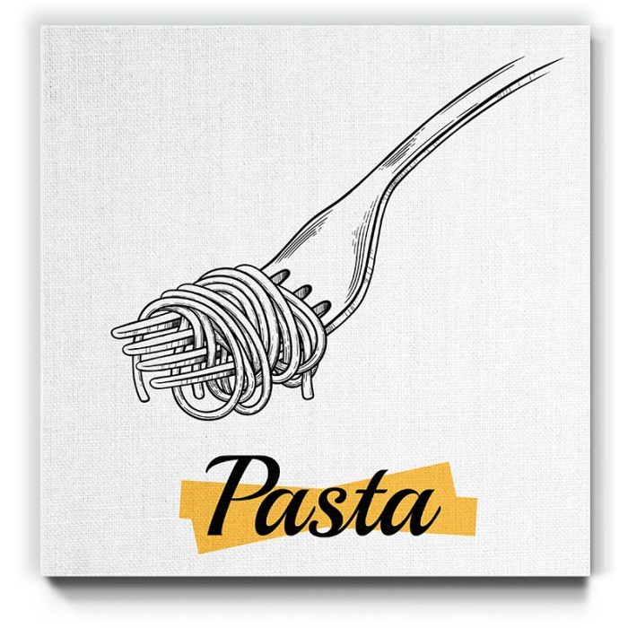 Πίνακας σε καμβά «Illustration pasta art»
