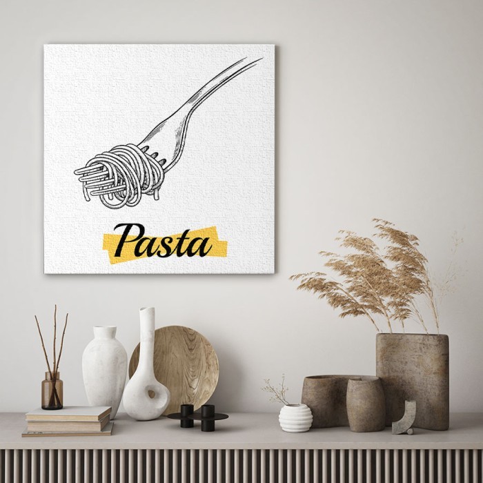 Πίνακας σε καμβά για το σαλόνι «Illustration pasta art»