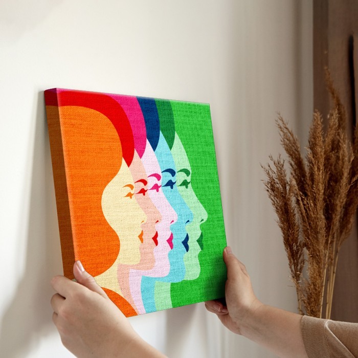 Πίνακας σε καμβά για την διακόσμηση τοίχου με Γυναικεία προφίλ