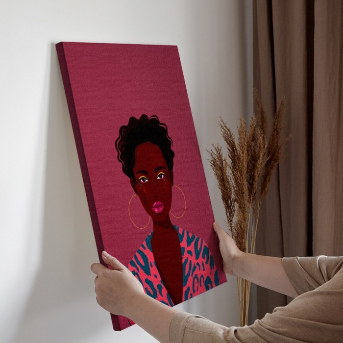 Πίνακας σε καμβά για την διακόσμηση τοίχου με Afro portrait