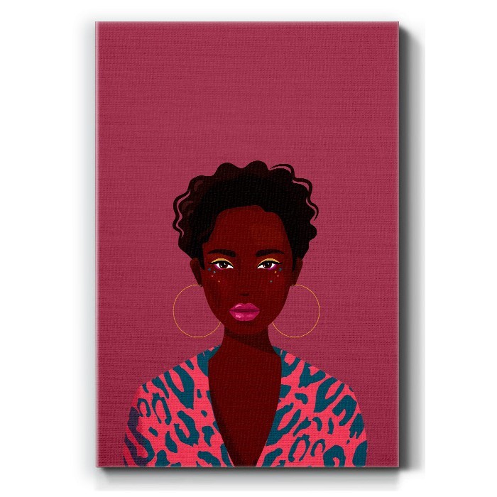 Πίνακας σε καμβά με Afro portrait