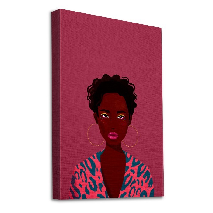 Πίνακας σε καμβά με τελάρο με Afro portrait