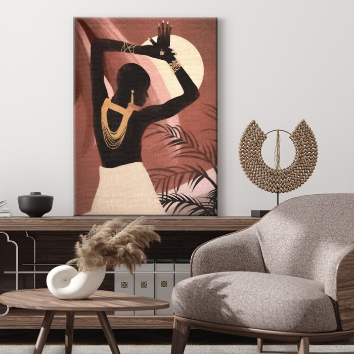 Πίνακας σε καμβά για το σαλόνι με Αφρικανή χορεύτρια