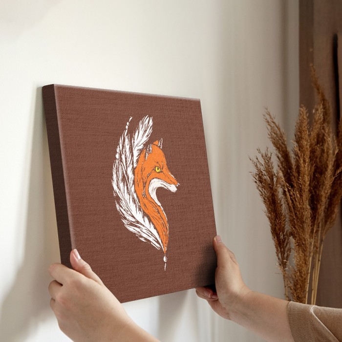 Πίνακας σε καμβά για την διακόσμηση τοίχου με την Αλεπού με φτερά