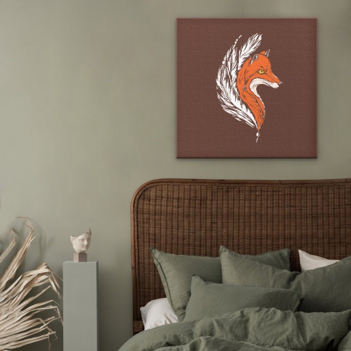 Πίνακας σε καμβά για το σαλόνι με την Αλεπού με φτερά