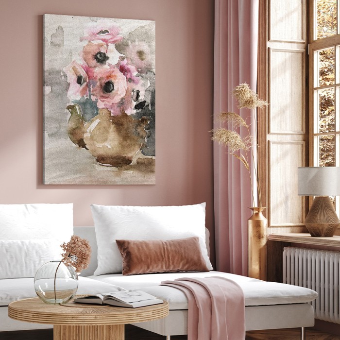 Πίνακας σε καμβά για το σαλόνι με Βάζο με λουλούδια