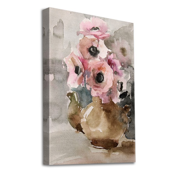 Πίνακας σε καμβά με τελάρο με Βάζο με λουλούδια