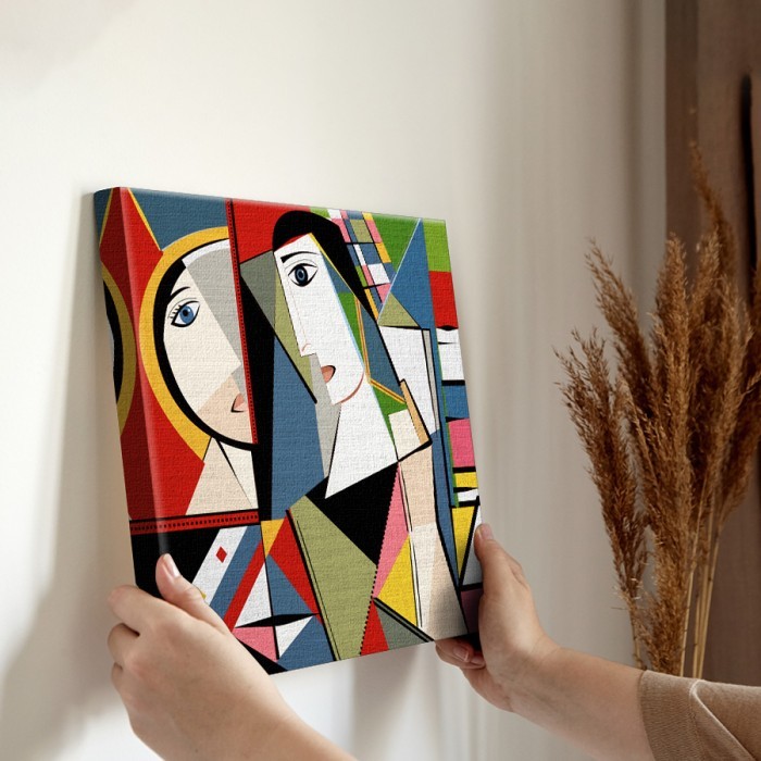 Πίνακας σε καμβά για την διακόσμηση τοίχου με Abstract πρόσωπα