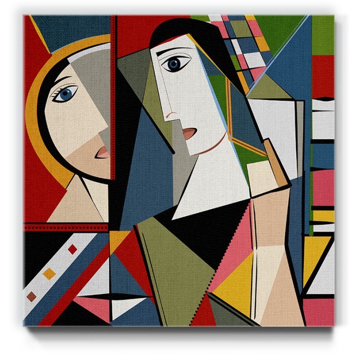 Πίνακας σε καμβά με Abstract πρόσωπα