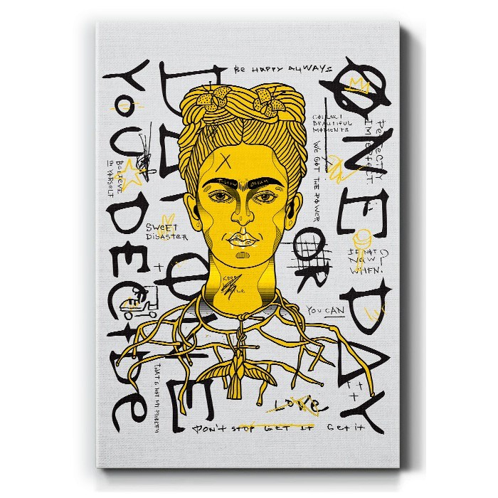 Πίνακας σε καμβά με Illustration Frida Kahlo