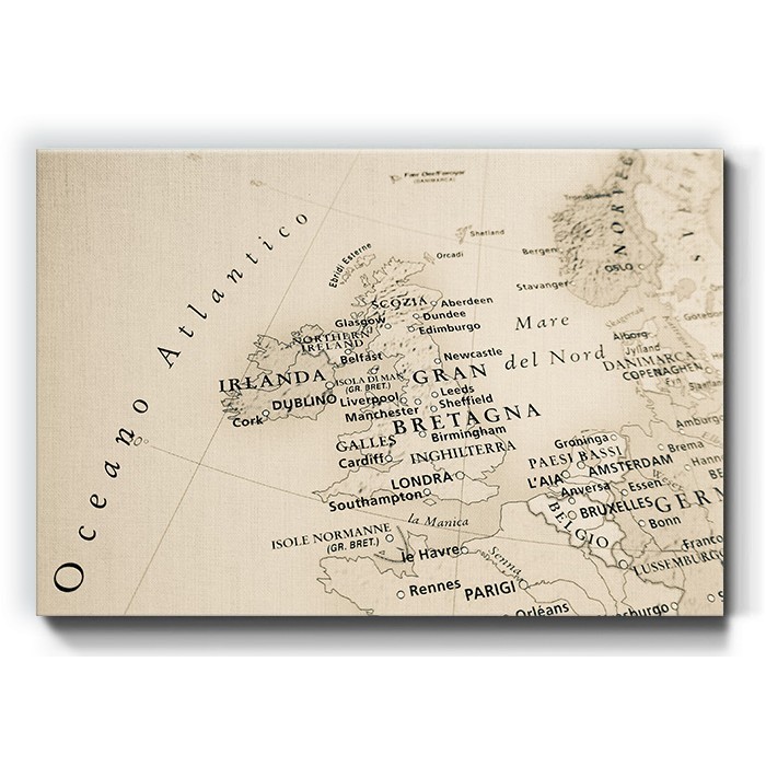Πίνακας σε καμβά Χάρτης της Μεγάλης Βρετανίας