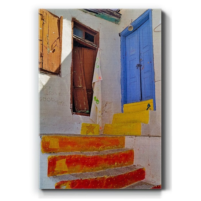 Πίνακας σε καμβά με Πολύχρωμα σκαλιά 