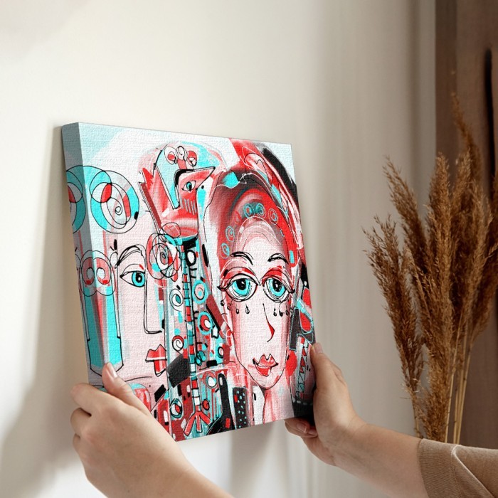 Πίνακας σε καμβά για την διακόσμηση τοίχου με Γυναικείες προσωπογραφίες