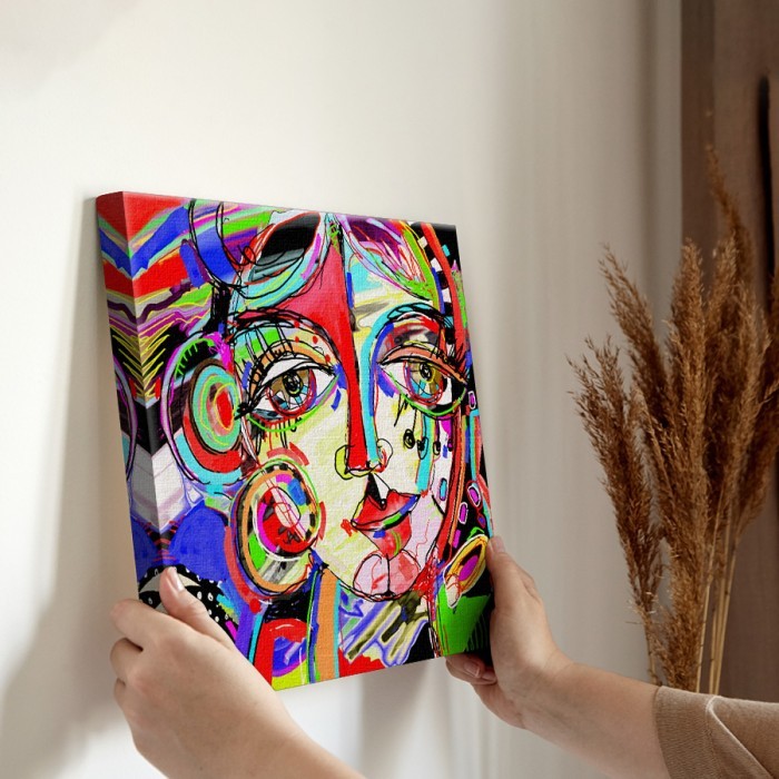 Πίνακας σε καμβά για την διακόσμηση τοίχου με Αφηρημένη προσωπογραφία