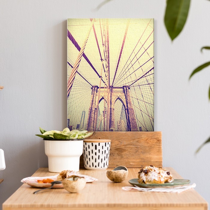 Πίνακας σε καμβά με κορνίζα με την Γέφυρα του Μπρούκλιν