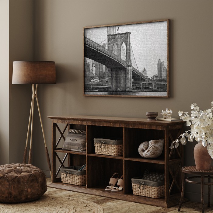 Brooklyns bridge σε Πίνακα σε καμβά για το σαλόνι