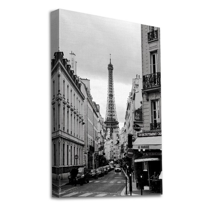 Δρόμος στο Παρίσι σε Πίνακα σε καμβά με τελάρο