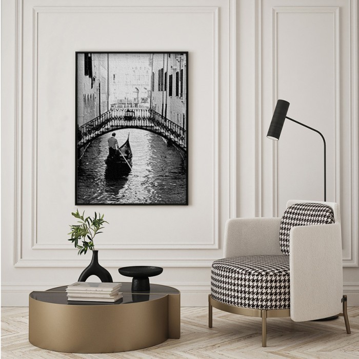 Πίνακας σε καμβά για το σαλόνι με Γόνδολα σε κανάλι Βενετίας