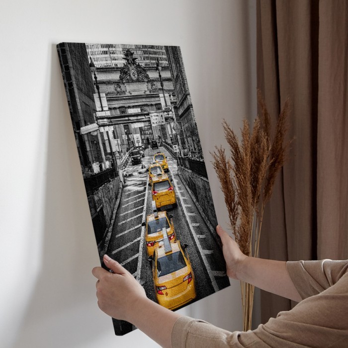 Ταξί στην λεωφόρο Park σε Πίνακα σε καμβά για την διακόσμηση τοίχου