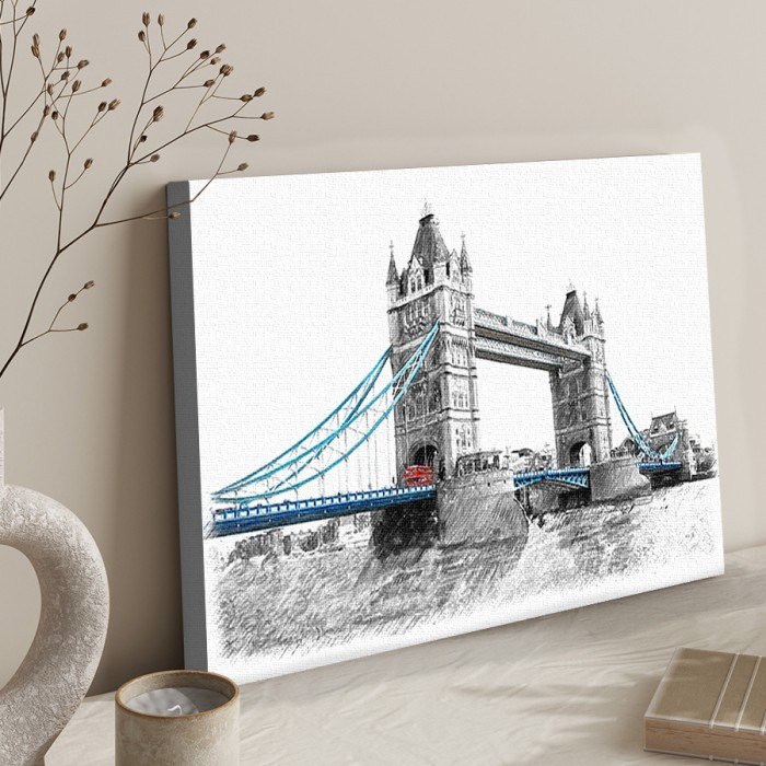 Γέφυρα του Λονδίνου σε Πίνακα σε καμβά με κορνίζα