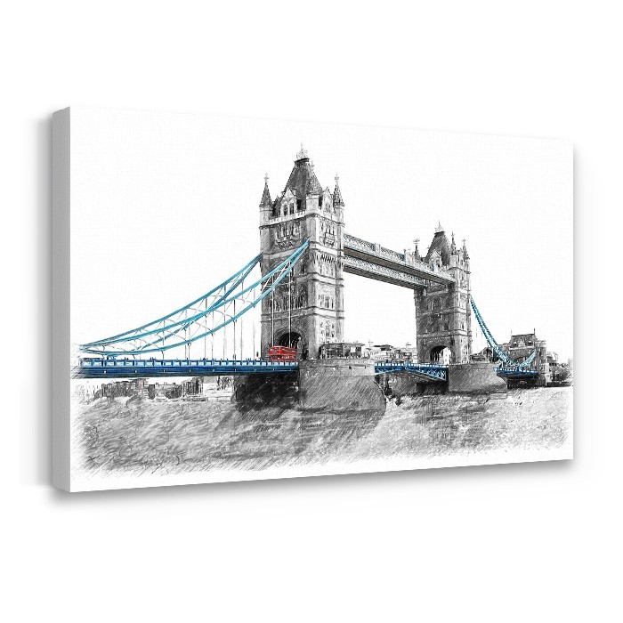 Γέφυρα του Λονδίνου σε Πίνακα σε καμβά με τελάρο