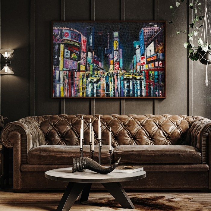 Βράδυ στην Νέα Υόρκη σε Πίνακα σε καμβά για το σαλόνι