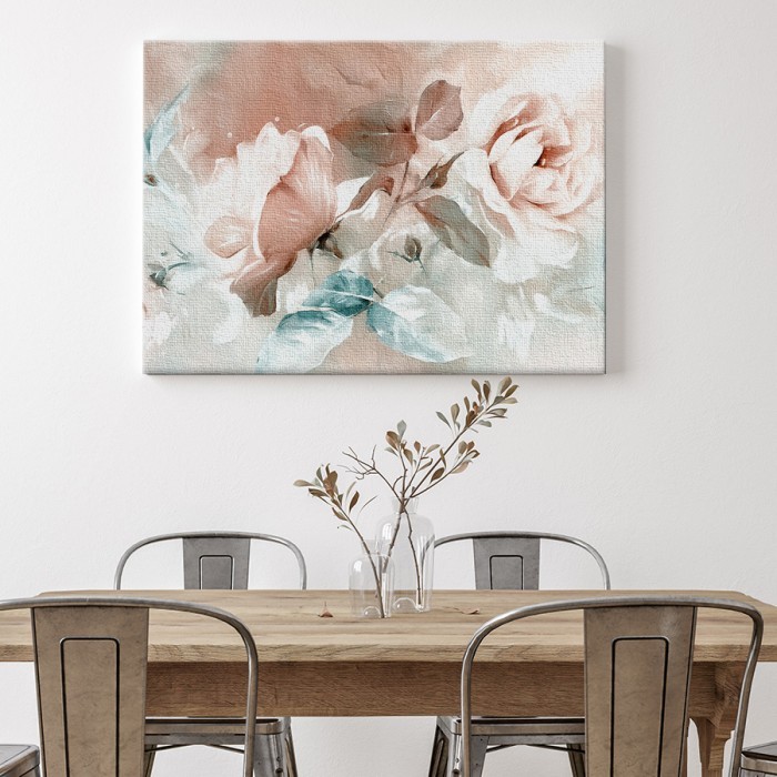 Πίνακας σε καμβά για το σαλόνι με Τριαντάφυλλα