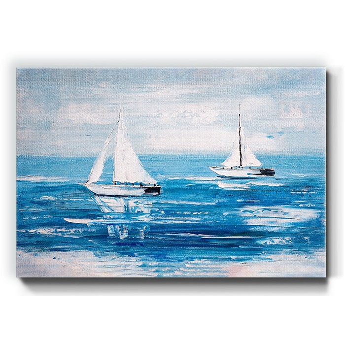 Πίνακας σε καμβά με Ιστιοπλοϊκά στη θάλασσα