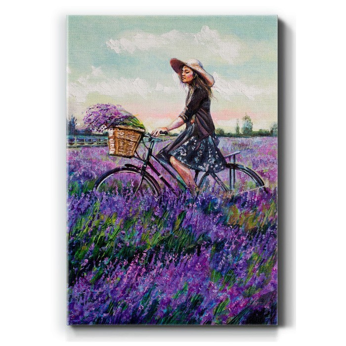 Πίνακας σε καμβά με Βόλτα με το ποδήλατο